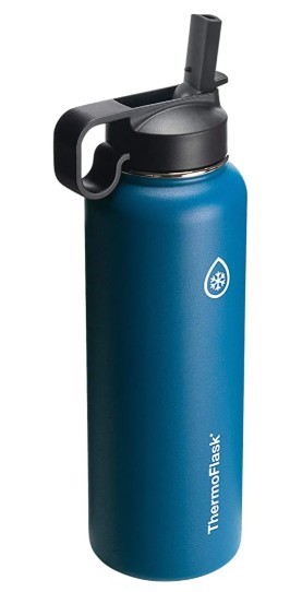THERMOFLASK 50064 Double Stainless Steel Insulated Water Bottle, 40 oz, sky