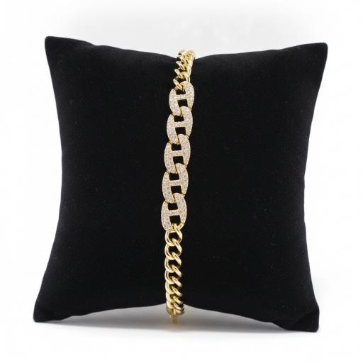 18K/Italy Gold Filled Bracelet -(stamped 18K/Italy) Bonus Gift