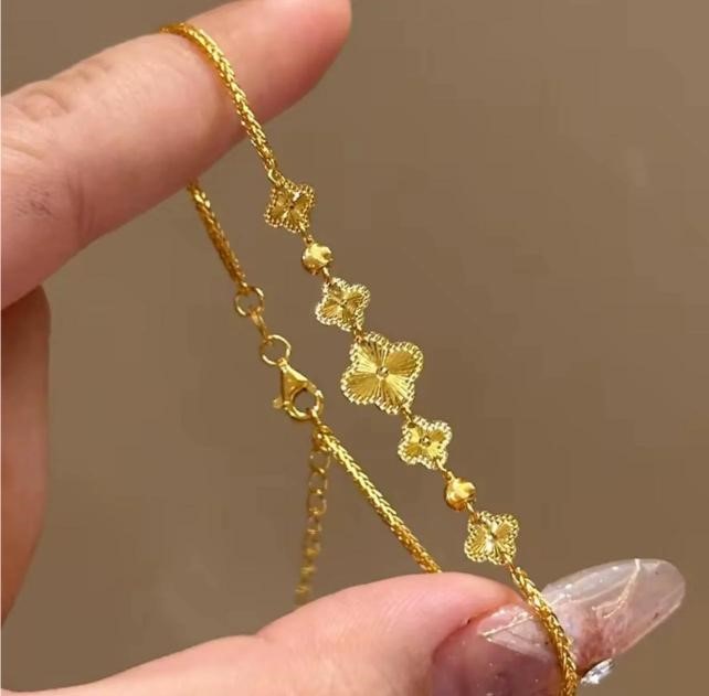 18k Yellow Gold Filled Bracelet- Warranty Quality-Bonus Gift