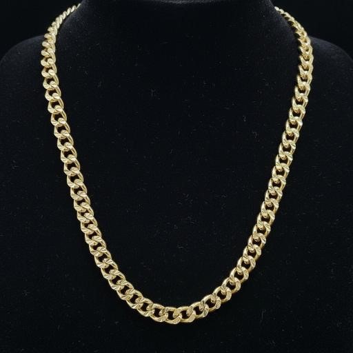 18K/Italy Stamped Yellow Gold Filled Chain 52cm-6mm-Bonus Gift