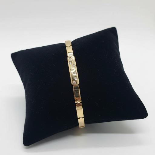 18K/Italy Yellow Gold Filled bracelet(stamped)Warranty Quality--Bonus Gift