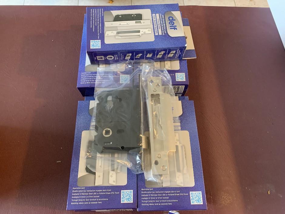 9 x Delf Entrance Locks, Stainless Steel (Unused)