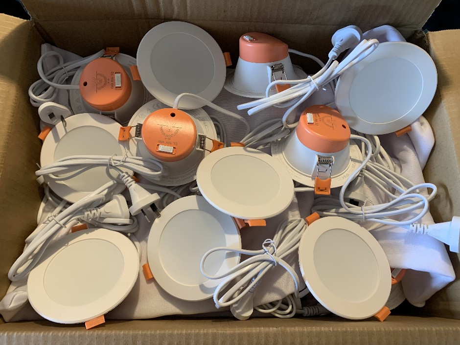 33 x LED Down Lights, 9W, 200-240 Volt, 50/60HZ (Unused)
