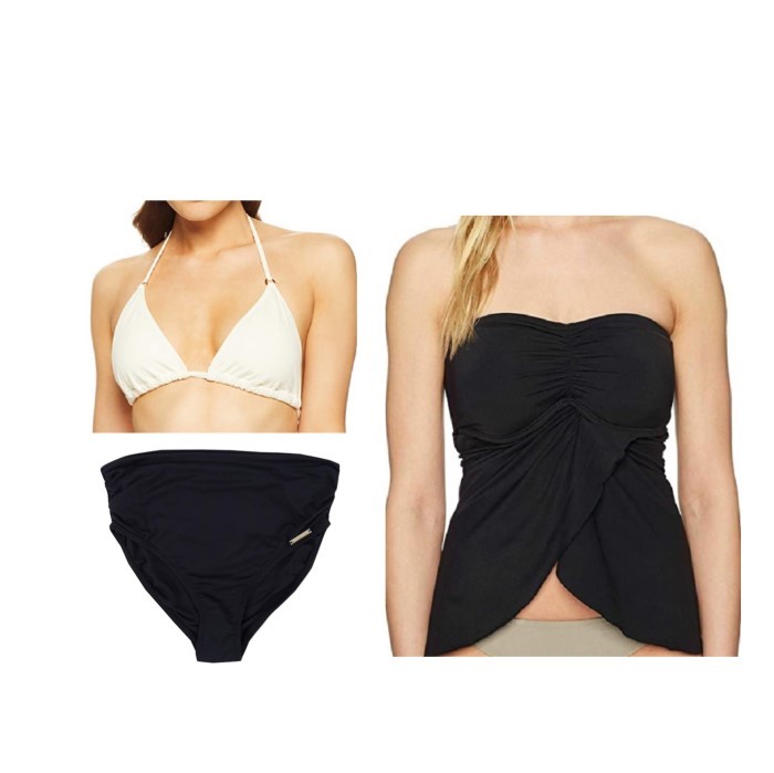 3 x Women's Swimwear, Incl: VINCE CAMUTO & KIBYS,Size S, Multipack, Black/V