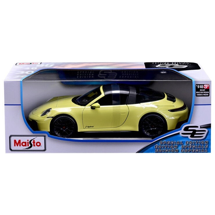 MAISTO 1:18 Die Cast Cars 2025 Porsche 911 Targa 4 Gts 992.2 Hybird.