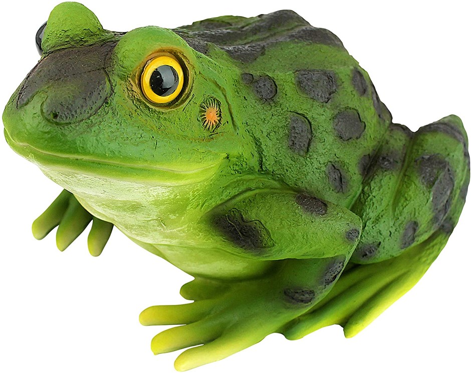 2 X DESIGN TOSCANO Ribbit The Frog Garden Toad Statue, 19.1 x 24.1 x 15.2 c