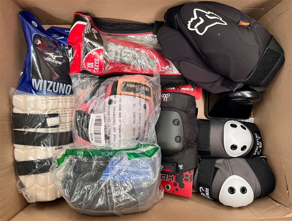 Assorted Sports Products Including Skating Gears & More. NB: Sold as shown
