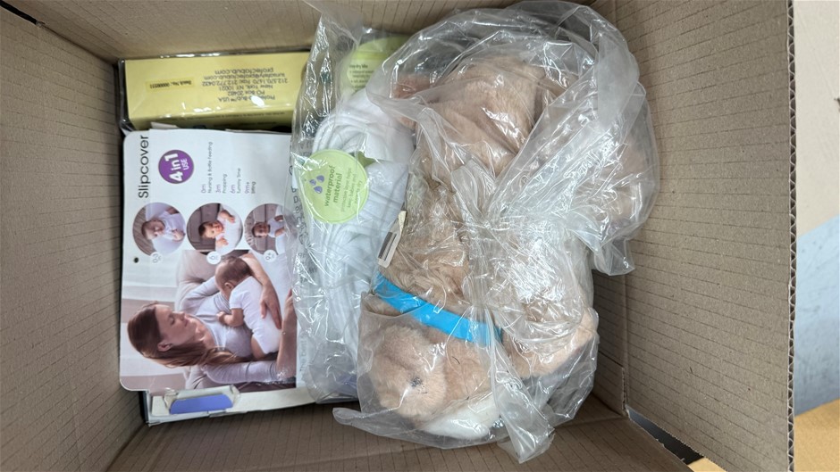 Assorted Box of Baby Items. NB: Items may not be in original packaging and