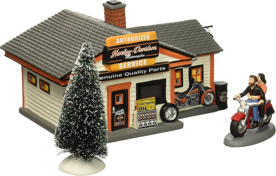 DEPARTMENT 56 Harley-Davidson Village Service Shop Lit House NB: May be mis