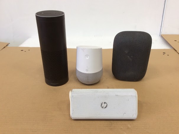 HP SR7250 Roar&Amazon SK705DI&Google Home/CXCA6 Speaker (Lot of 4)