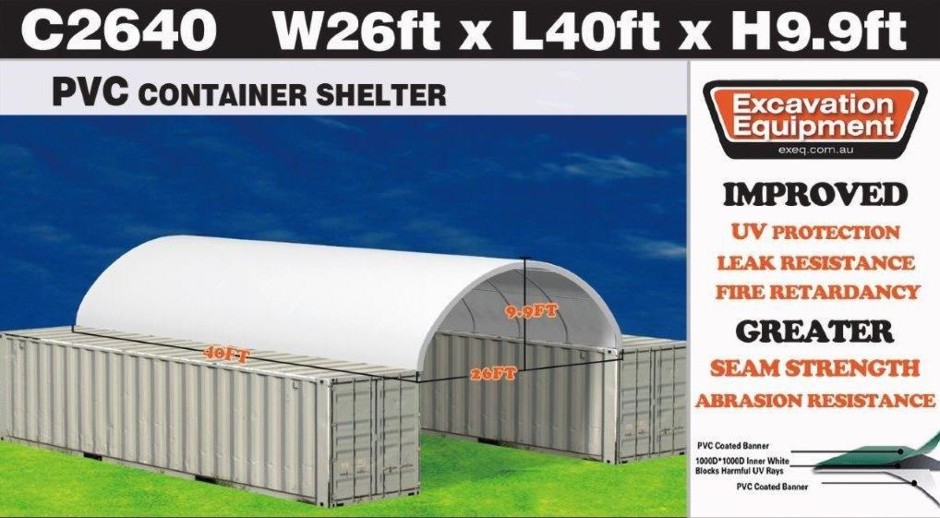 <p>Heavy duty 40ft Container Shelter (Unused)</p>