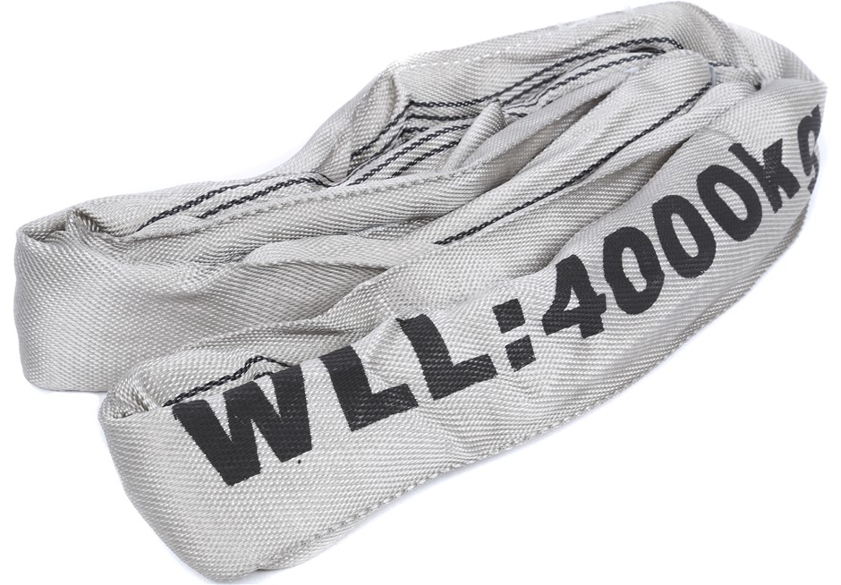 4 x Round Lifting Sling, WLL 4000kg x 1M (with Test Cert).