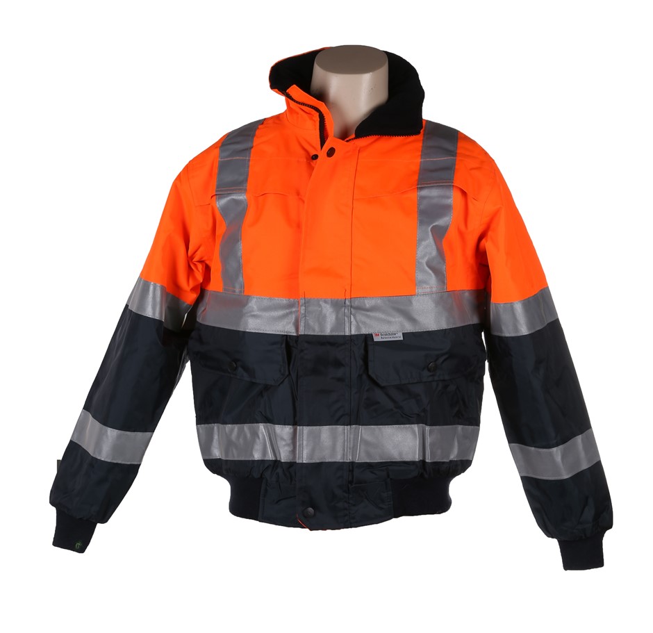 FRONTIER Hi-Vis Day/Night Pilot Jacket, Size M, 3M Reflective Tape, Zip Fro