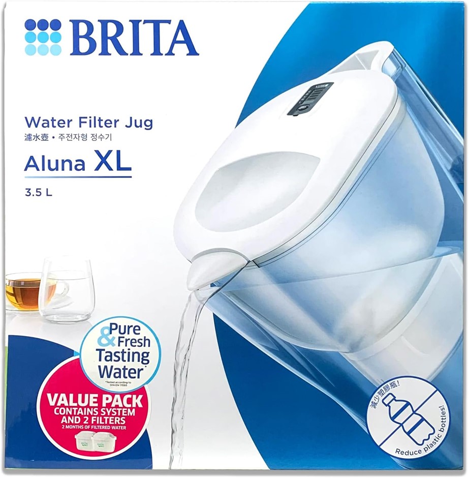 BRITA Aluna XL Water Filter Jug 3.5L With 2 Maxtra Pro Filters. N.B: 1 x fi