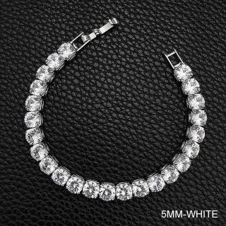 Designer Simulated Diamond Tennis Bracelet in Silver