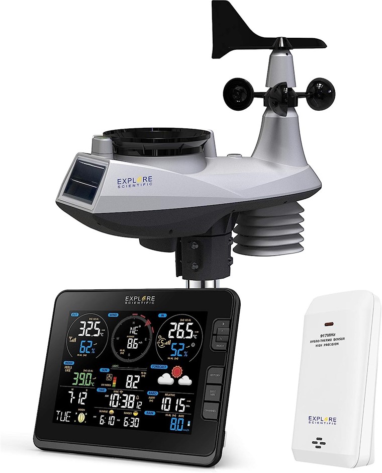 EXPLORE SCIENTIFIC Weather Station 7 in 1 WiFi Advanced Professional Weathe