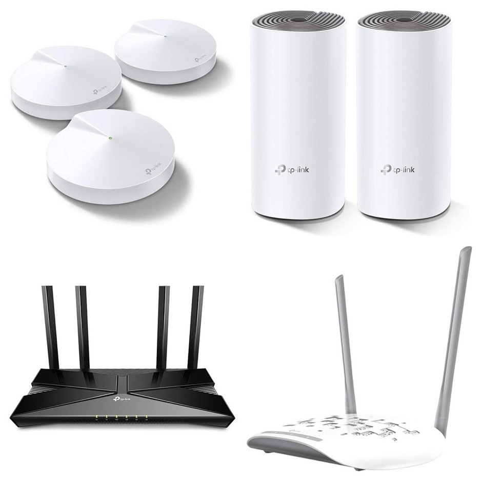 4 x Routers & Accessories. 1 x TP-LINK Deco M5 AC1300 Mesh Wi-Fi System. 1