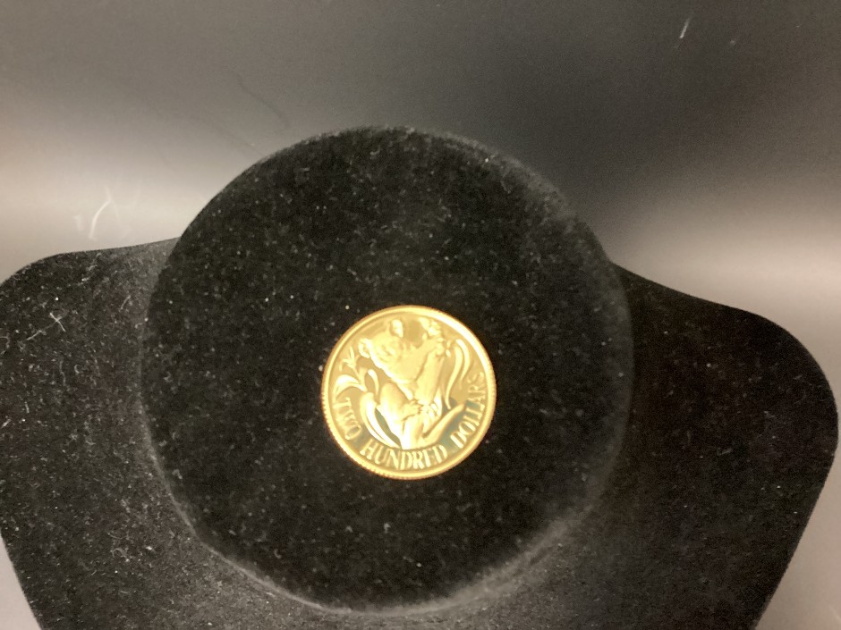 1 X Stamped Perth Mint Fine Gold $200 Coin