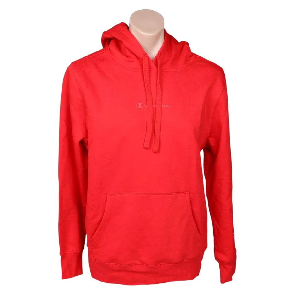 CHAMPION Men's Legacy Logo Fleece Hoodie, Size L, Cotton, Scarlet (RED), MT