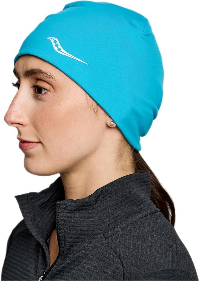 4 x SAUCONY Unisex Solstice Beanie, Vizi Blue (VB), SAU900027. Buyers Note