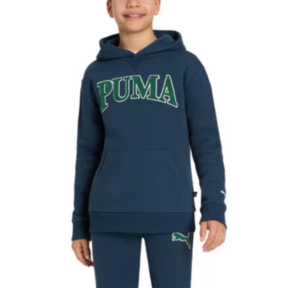 PUMA Boys' Fleece Hoodie, Size XL (UK 15-16Y), Club Navy/Blue (02), 220986.