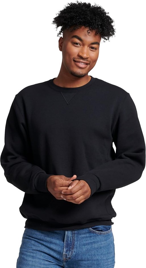 RUSSELL ATHLETIC Men's Dri Power Pullover Fleece Hoodie, Size 2XL, Black, 6