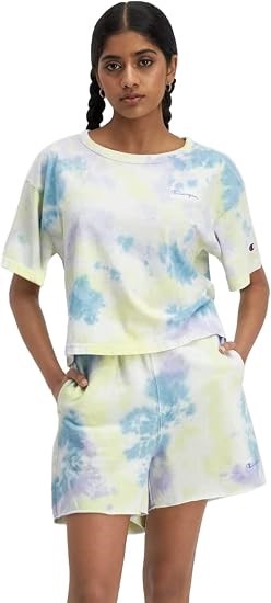 CHAMPION Girl's Lightweight Sun Washed T-Shirt, Size L, Lemon Glacier, CT98