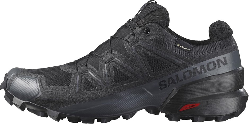 SALOMON Speedcross GTX Shoes, Size US12 (EU 46-2/3), Black/Black/Quiet Shad