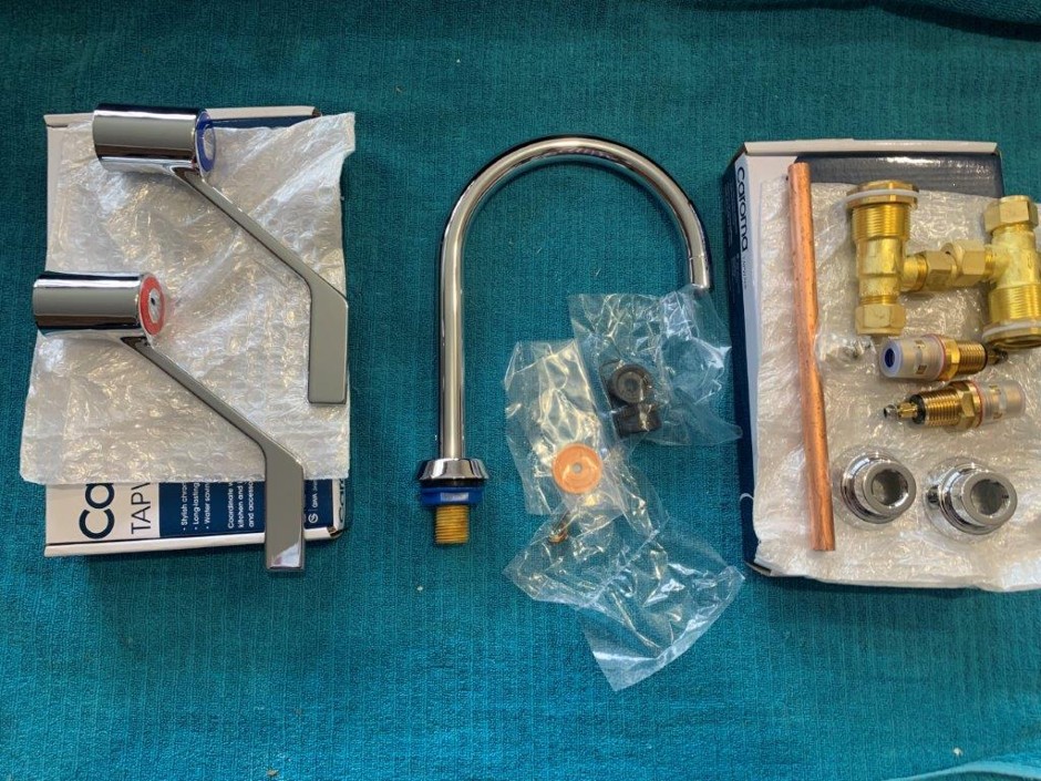 1 x Coroma Basin Tap with Hot and Cold Levers (Unused)