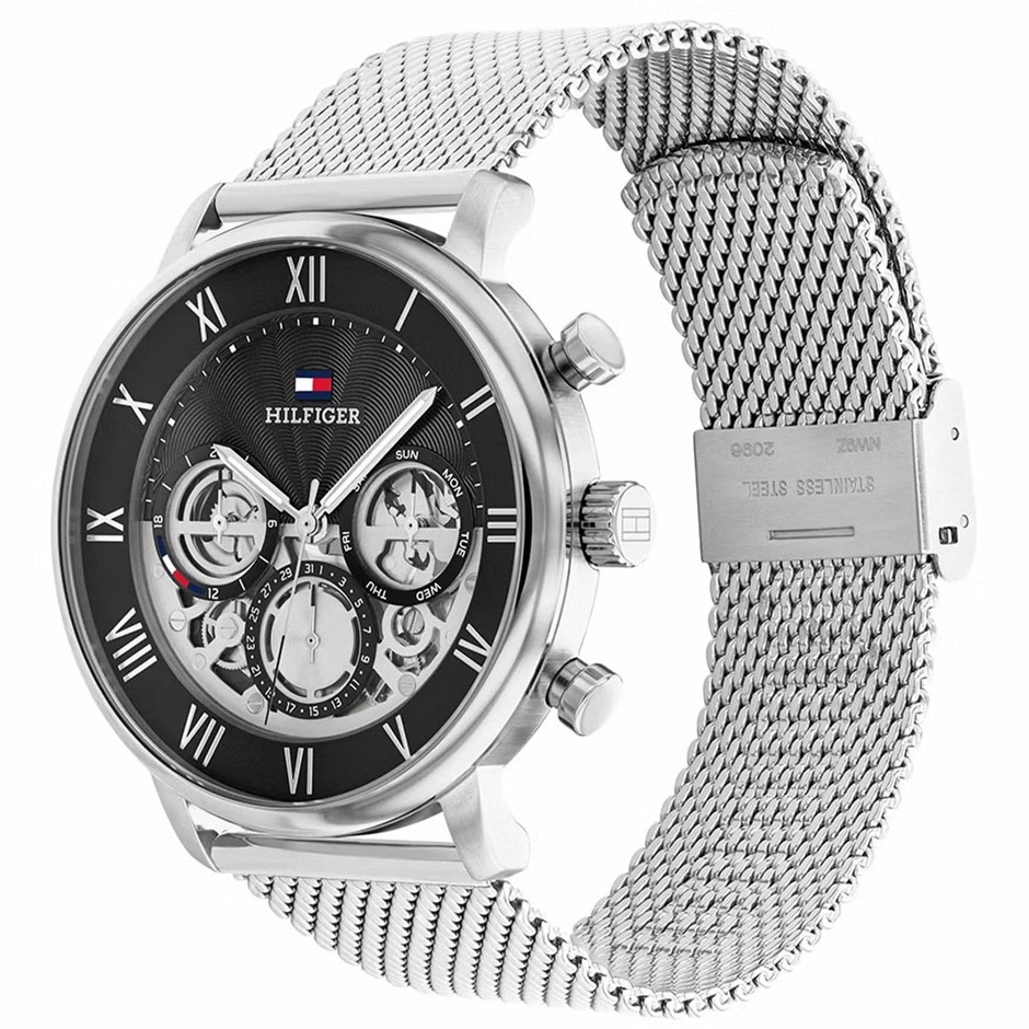 Tommy Hilfiger Men's Legend Stainless Steel Mesh Quartz Multi-function Watc