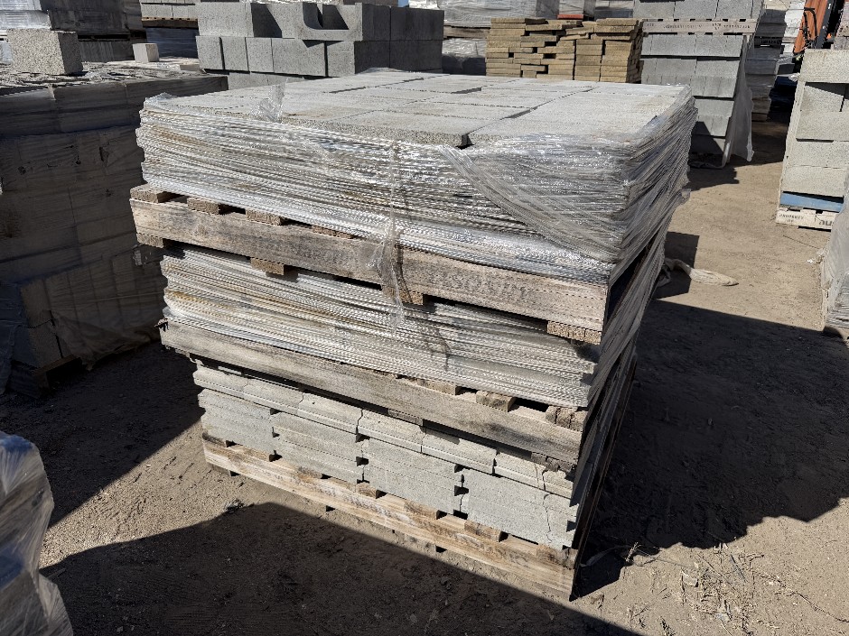 <p>Concrete Blocks Clean Out Backing Tiles - Grey with Smooth Face 360 Back