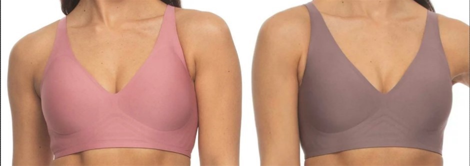 Jezebel Women's Bra 2 Pack Mauve/Rose Large  Buyers Note - Discount Freight