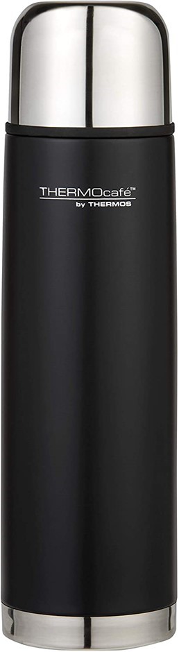 THERMOcafe Stainless Steel Vacuum Insulated Slimline Flask, 1L, Matte Black