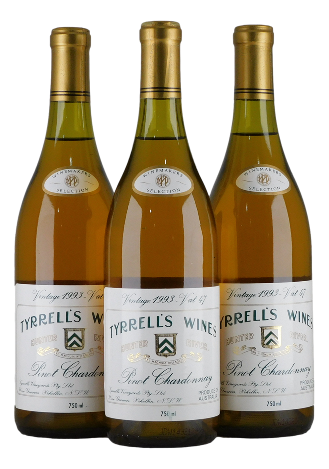 Tyrrell`s Winemakers Selection VAT 47 Pinot Chardonnay 1993 (3x 750mL)