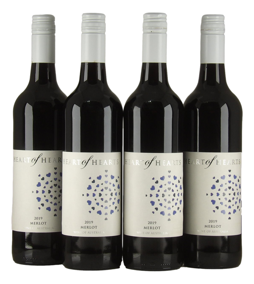 Heart of Hearts Merlot 2019 (4x 750mL), Sth East Aust.