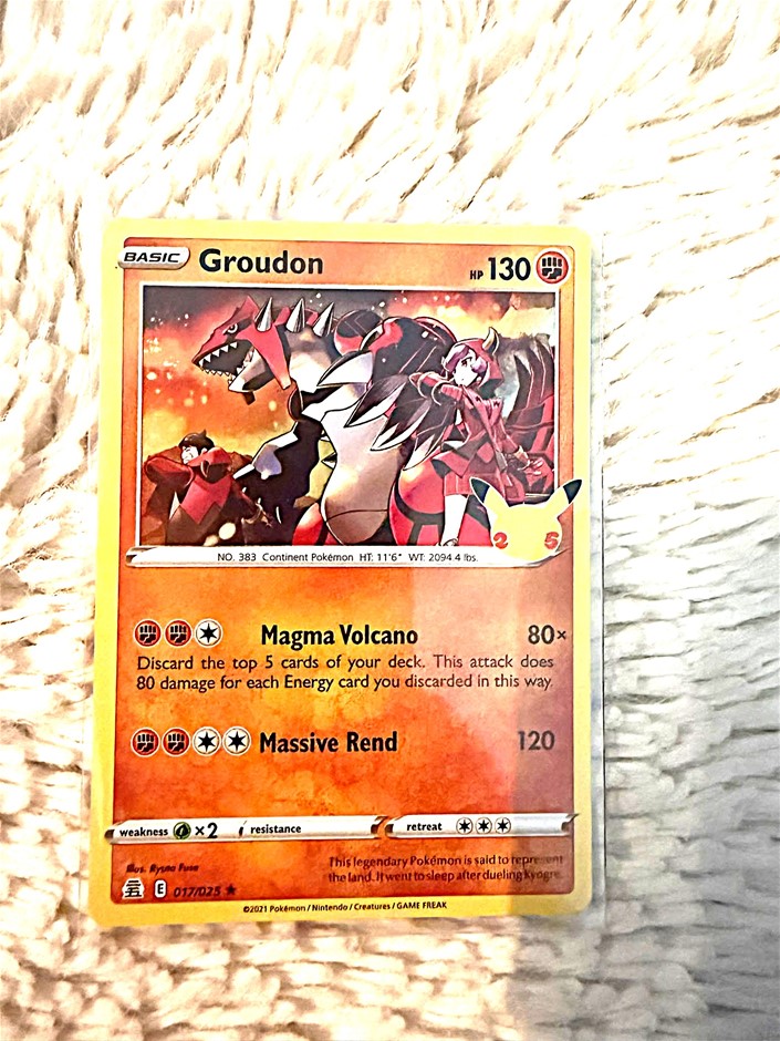 Japanese Groudon 017/025 25th Anniversary