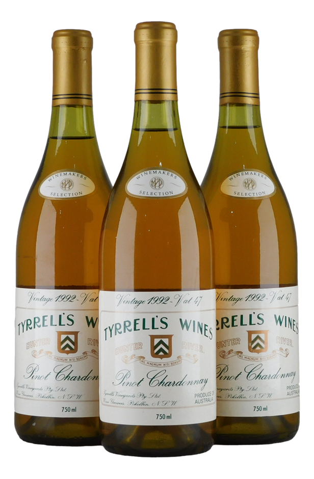 Tyrrell`s Winemakers Selection VAT 47 Pinot Chardonnay 1992 (3x 750mL)