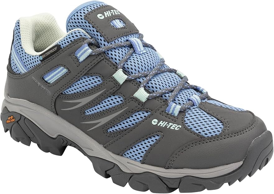 Hi-Tec Women's Tarantula Low WP Hiking/Trail, Grey/Char/Crnflwr, US 6