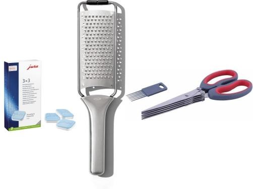 Kitchen Items Bundle: 1 x Jura Descaling Tablets (9PC), 1 x Avanti Herb Dic