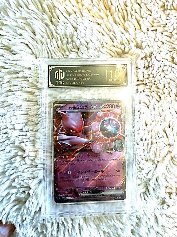 TOC Pristine 10 Japanese Team Rocket's Mewtwo SV10 039/098 RR Pokémon Card