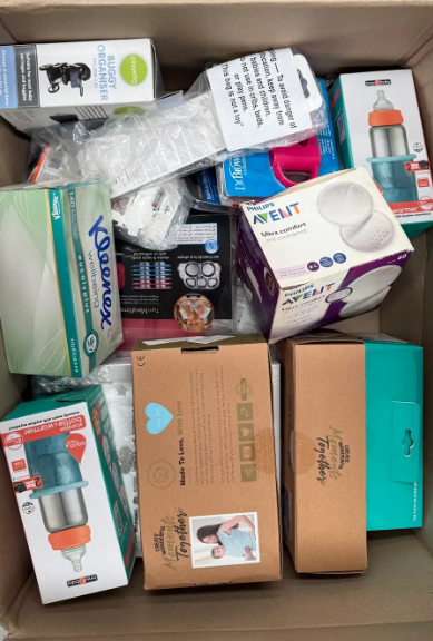 Assorted Box of Baby Items. NB: Items may not be in original packaging and