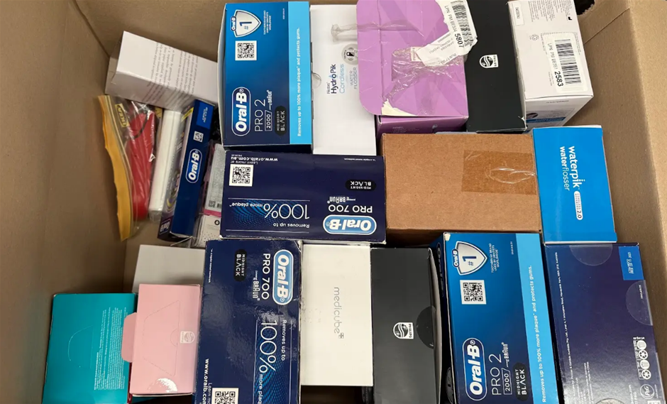 Assorted Box of Toothbrushes and Accessories. NB: Items may not be in origi