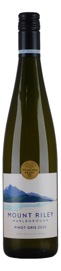 Mount Riley Pinot Gris 2025 (6x 750mL), NZ.