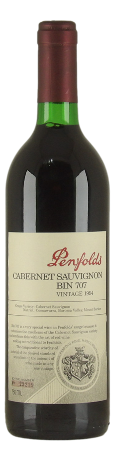 Penfolds `Bin 707` Cabernet Sauvignon 1994 (1 x 750mL), SA.