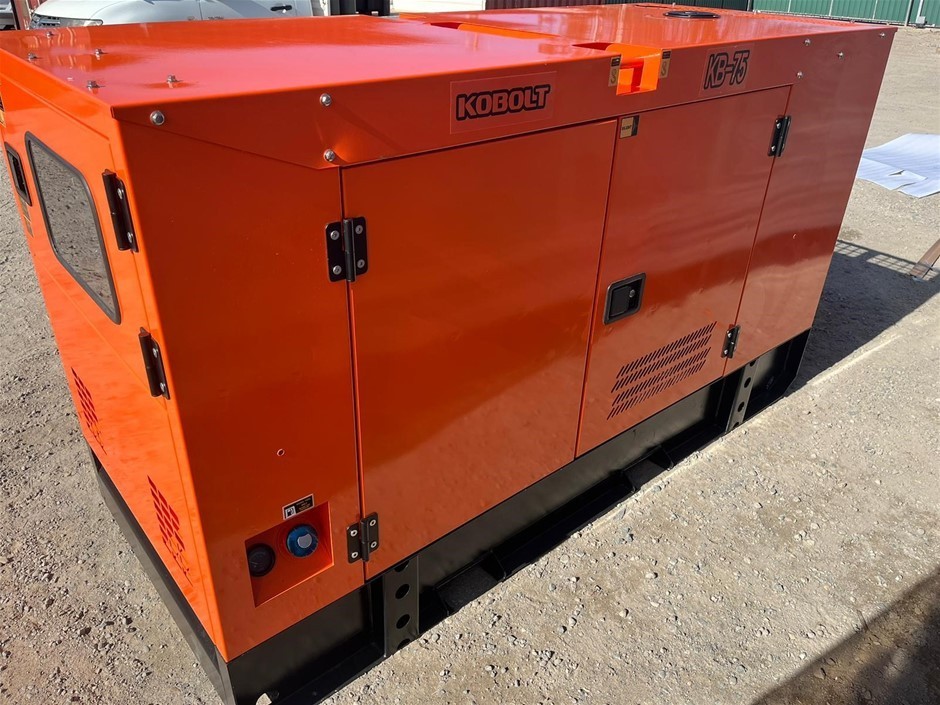 2026 KOBOLT Silenced 75 kVA Generator (Unused)