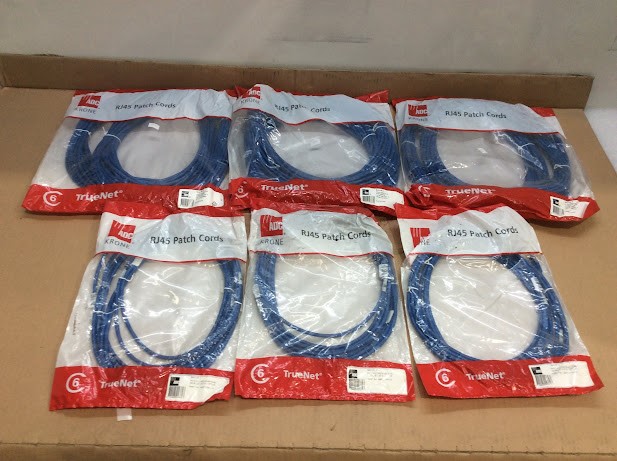 ADC Krone TrueNet RJ45-RJ45 Blue Patch Cord (Lot of 6)