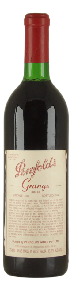 Penfolds Bin 95 Grange 1991 (1x 750mL) SA.