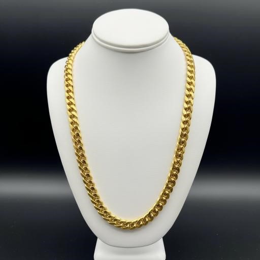 18K Gold-Filled Cuban Curb Chain Necklace, 10MM Wide - 55.8cm