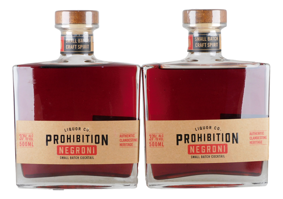 Prohibition Liquor Co. Small Batch Negroni (2x 500mL), SA.
