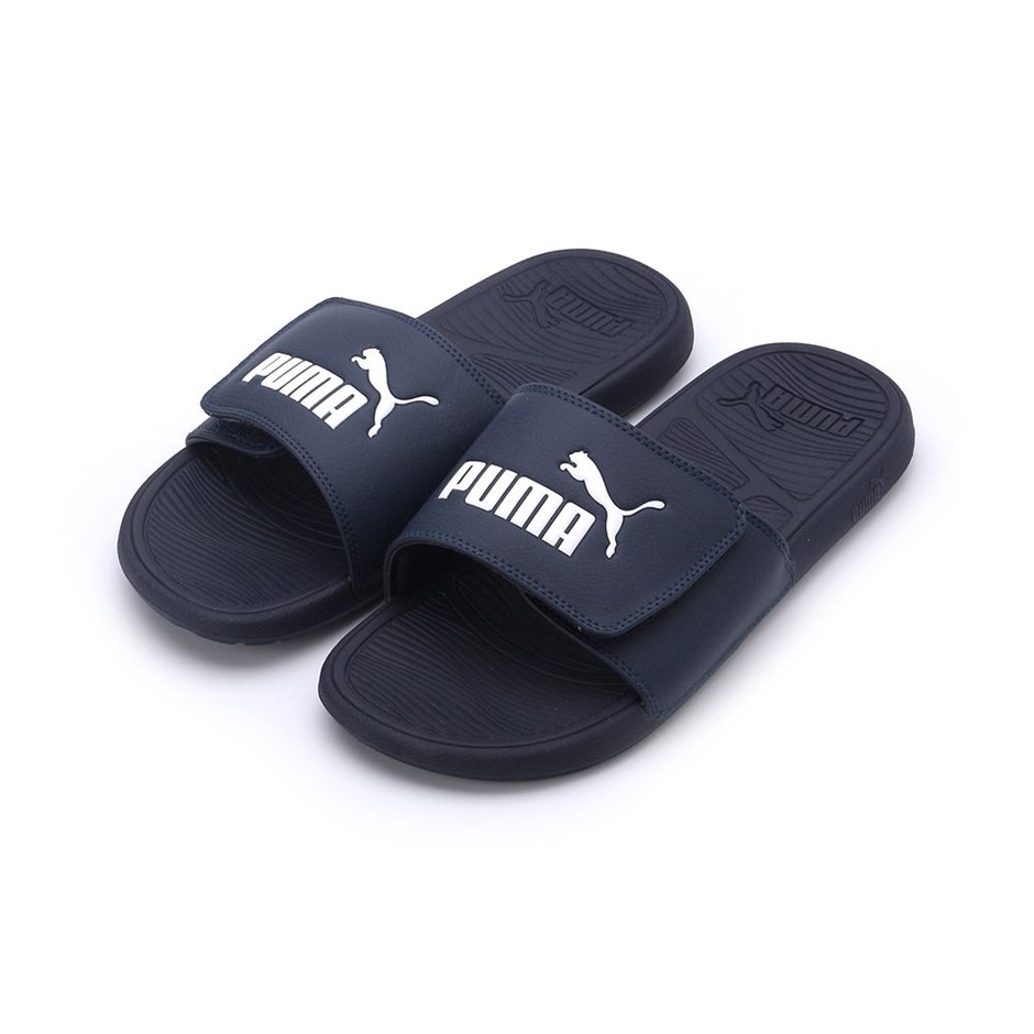 PUMA Cool Cat 2.0 V BX Slides, Size US11, Navy/White (06), 43587. NB: minor